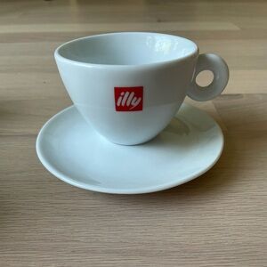 Illy Cafe White Cappuccino Cup Set